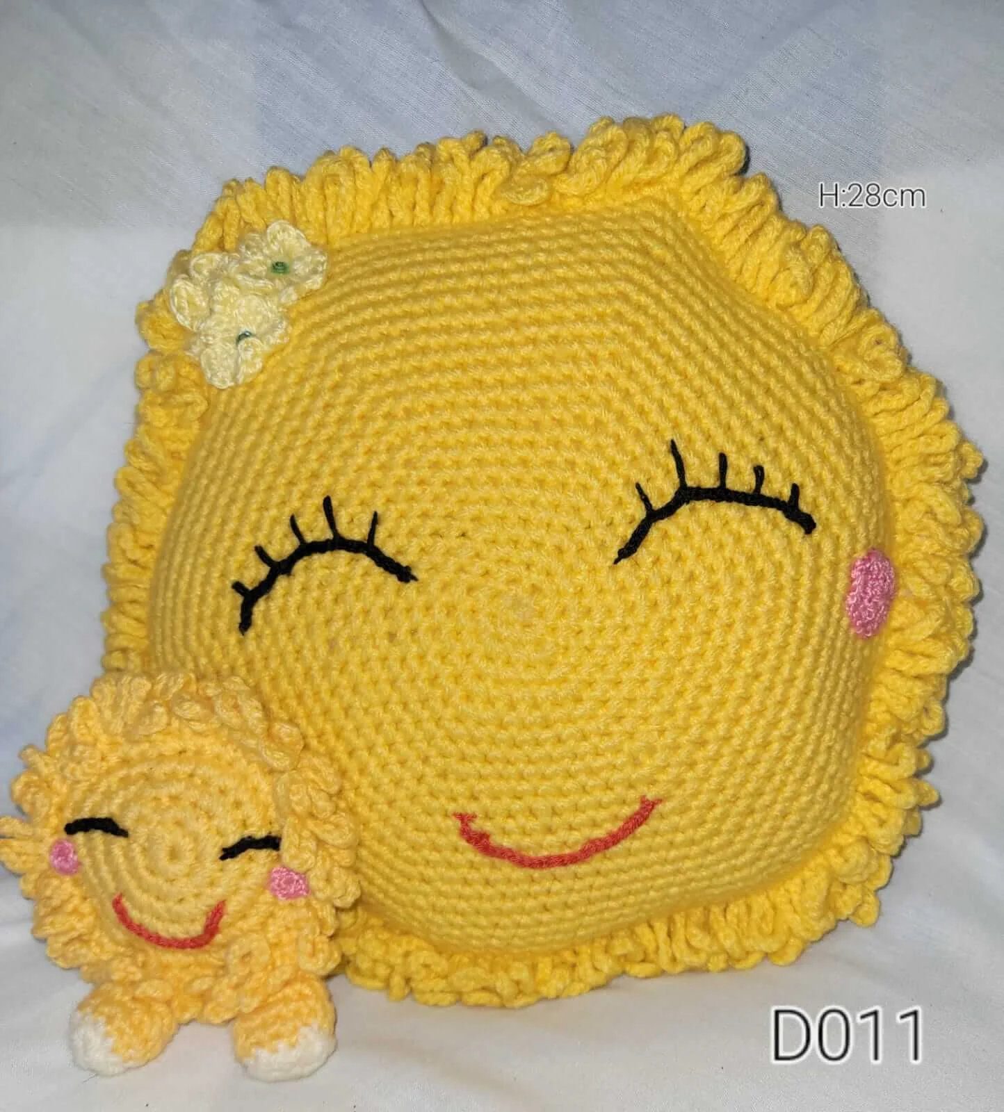 Crochet pillow and matching friend set